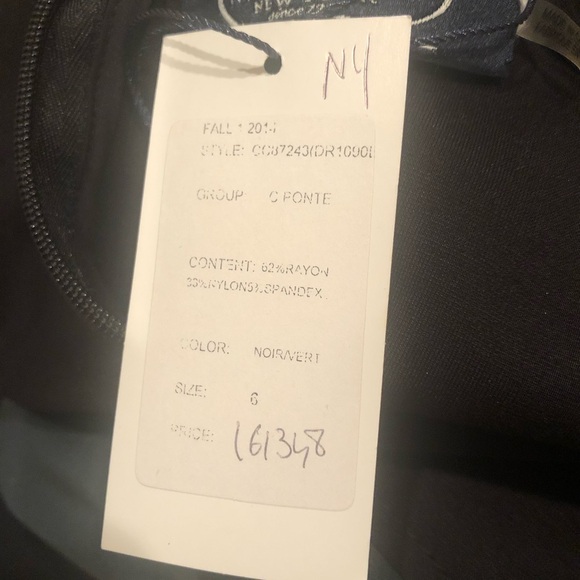 NWT Magaschoni Black & Green Dress Size 6 - Picture 3 of 5